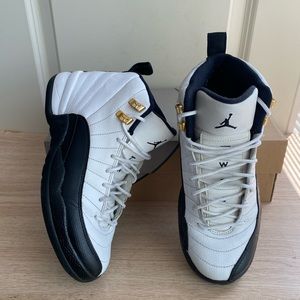 Jordan 12 Retro Kids 2013 “Taxi”Black/White/Gold Casual Sneakers- 6 Y- 7.5 W